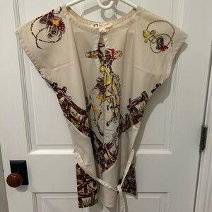 Anthropologie Cowboy & Western Scarf Top